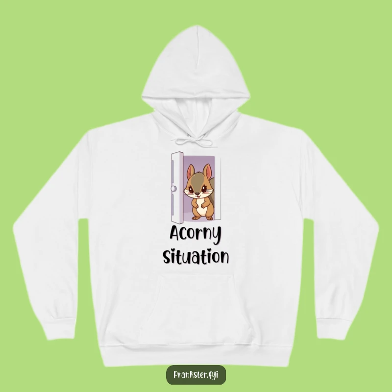 Cozy Funny Squirrel Hoodie - Sneaky Observer's Comfort