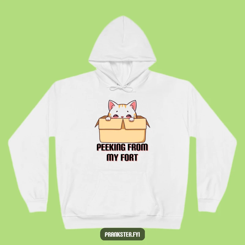 Funny Cat Hideout Hoodie - Cozy and Playful, Perfect Funny Gift