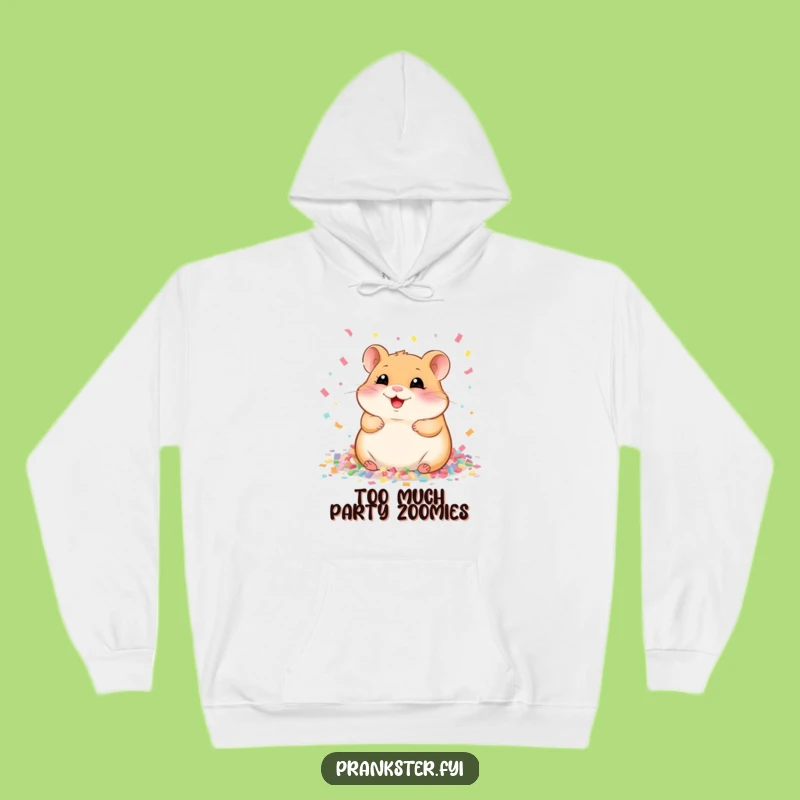 Funny Giggling Hamster Confetti Hoodie - Cozy and Hilarious Gift for All
