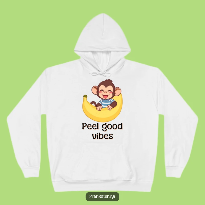 Funny Monkey Banana Hoodie: Cozy Primate Hideout Sweatshirt, Awesome Funny Gift