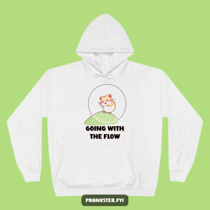 Funny Kawaii Hamster Hoodie Rolling Ball - Cozy Pet Humor