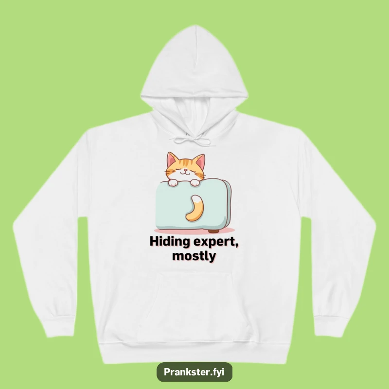 Funny Giggling Cat Tail Hoodie - Cozy Hilarious Hiding Feline Wear Gift