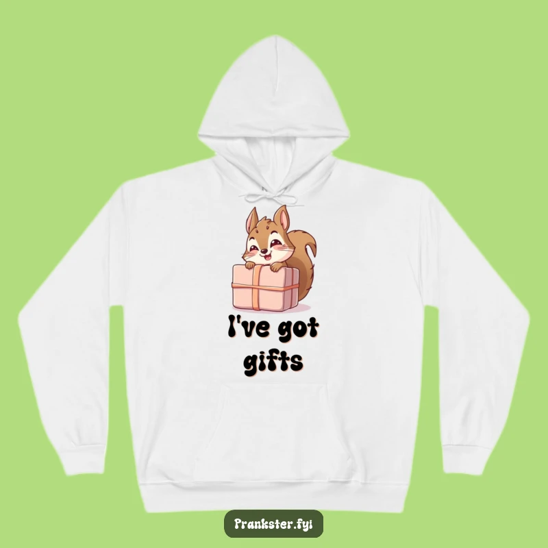 Cozy Funny Squirrel Gift Hoodie - Warm and Humorous Squirrel Character Apparel