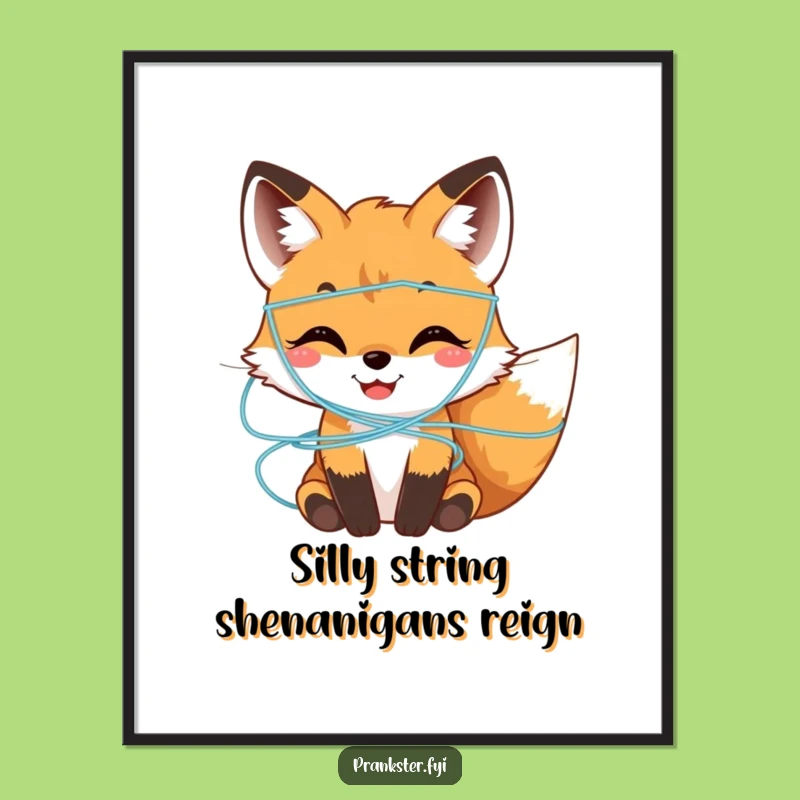 Free Printable Wall Art: Silly Fox Cub Party - Hilarious Confetti Decor Download