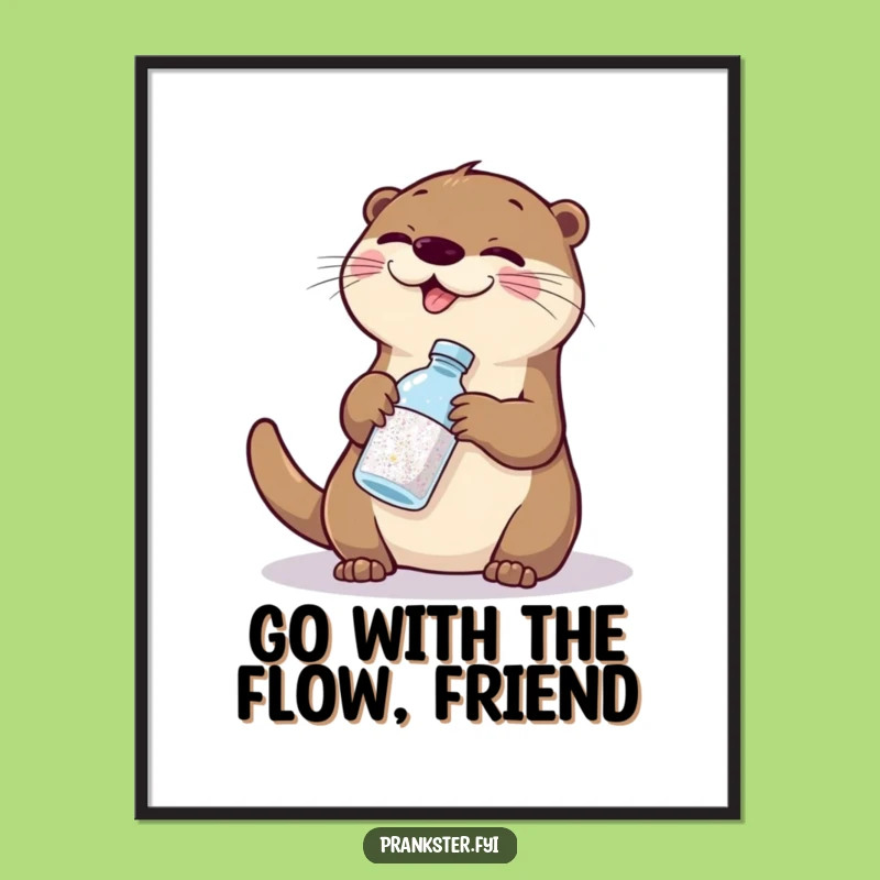 Free Printable Wall Art: Otter Glitter Swap Humorous Downloadable Decor