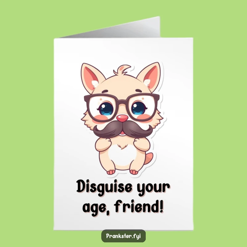 Free Printable Birthday Card: Disguised Animal Funny Downloadable Gift for Celebration