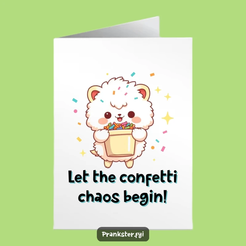 Free Printable Confetti Creature Birthday Card - Funny DIY Downloadable Gift Greeting