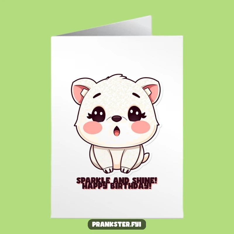 Free Printable Birthday Card: Surprised Animal Glitter Blast, Funny Downloadable Gift!