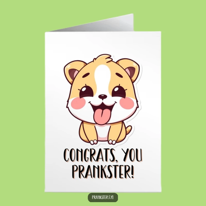 Free Printable Congrats Card: Cheeky Prank Animal Downloadable Gift