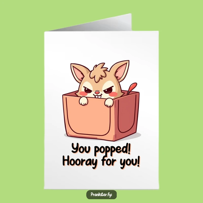 Free Printable Congrats Card: Wicked Grin Animal for Funny Downloadable Gift