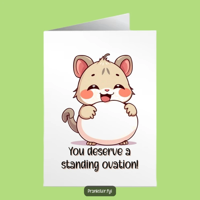 Free Printable Whoopee Cushion Creature Congrats Card - Cheeky DIY Downloadable Greeting