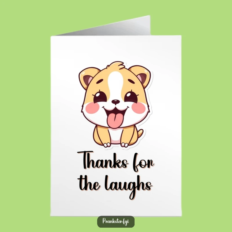 Free Printable Thank You Card: Prankster Gratitude Animal Downloadable Gift