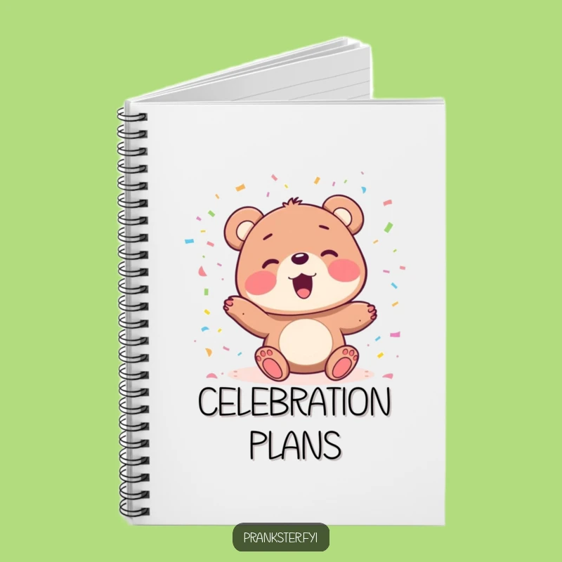 Funny Bear Confetti Notebook: Plan Your Celebrations with Joy