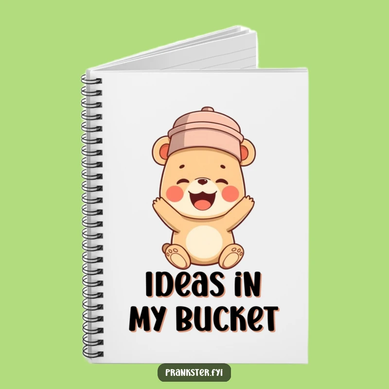 Funny Bear Cub Bucket Head Notebook: Jot Down Laughs in Hilarious Style!