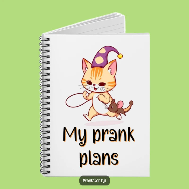 Funny Jester Cat Prank Notebook: Plan Your Pranks in Style, Perfect Humorous Gift