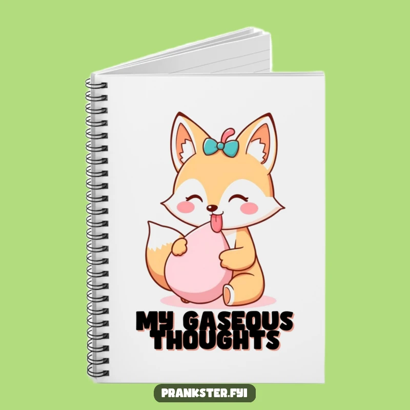 Funny Kawaii Fox Notebook Tongue Out - Prankster's Journal