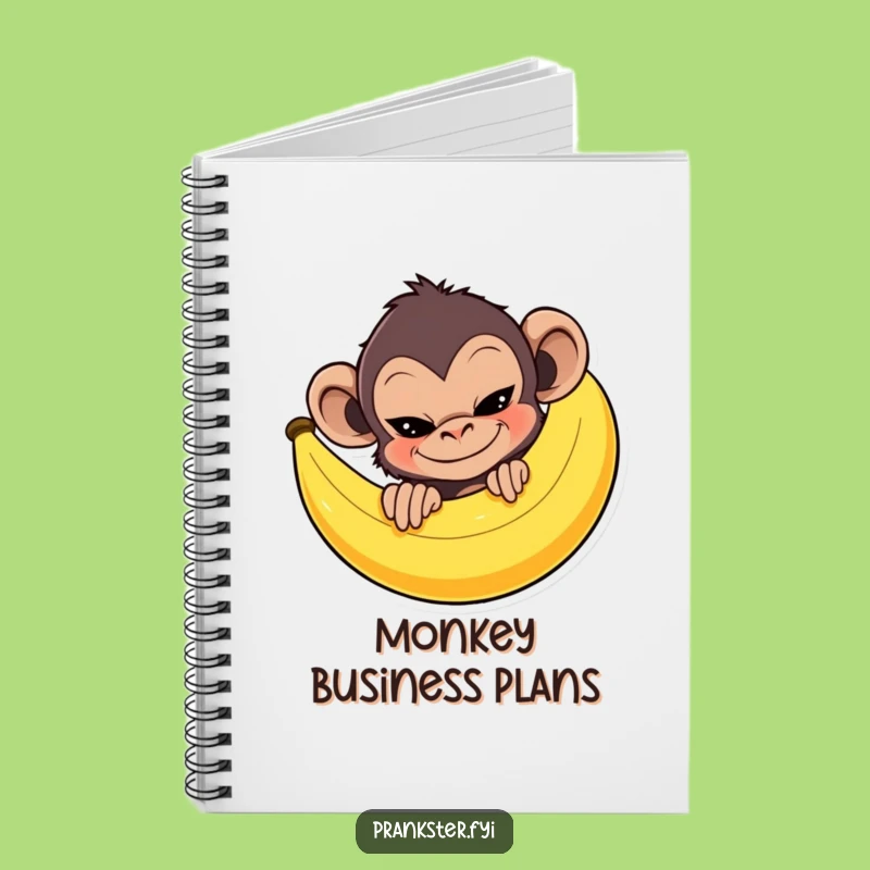 Funny Monkey Banana Notebook: Mischievous Prankster, Ideal Funny Gift!