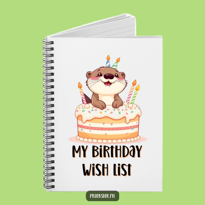 Funny Otter Birthday Notebook - Giggling Ideas & Plans