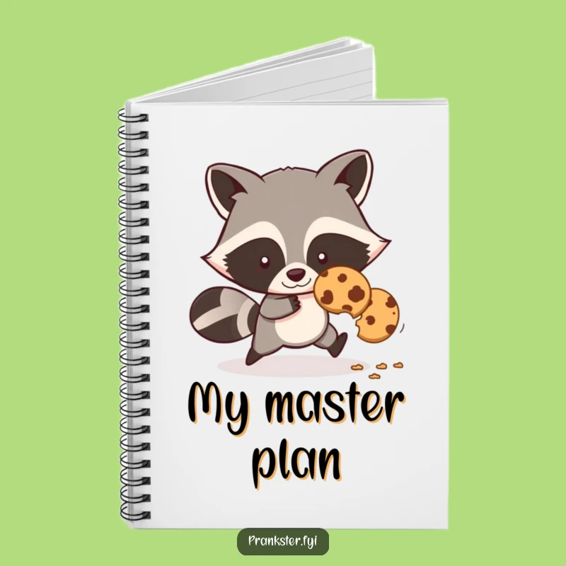 Funny Sly Raccoon Cookie Thief Notebook: Jot Down Secrets with This Bandit!