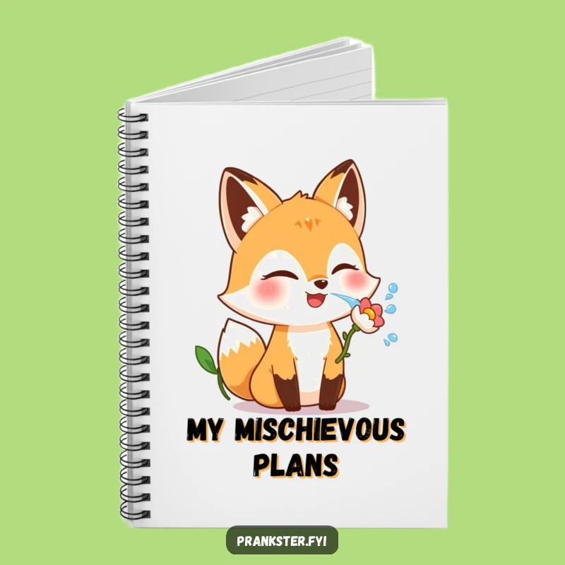 Funny Fox Flower Squirt Notebook: Playful Journal for Bright Ideas