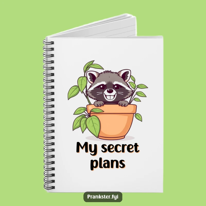 Funny Raccoon Spy Journal: Jot Down Your Secret Plans