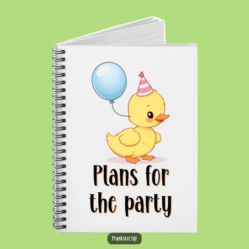 Funny Kawaii Duckling Notebook: Party Plans, Perfect Gift for Planners!