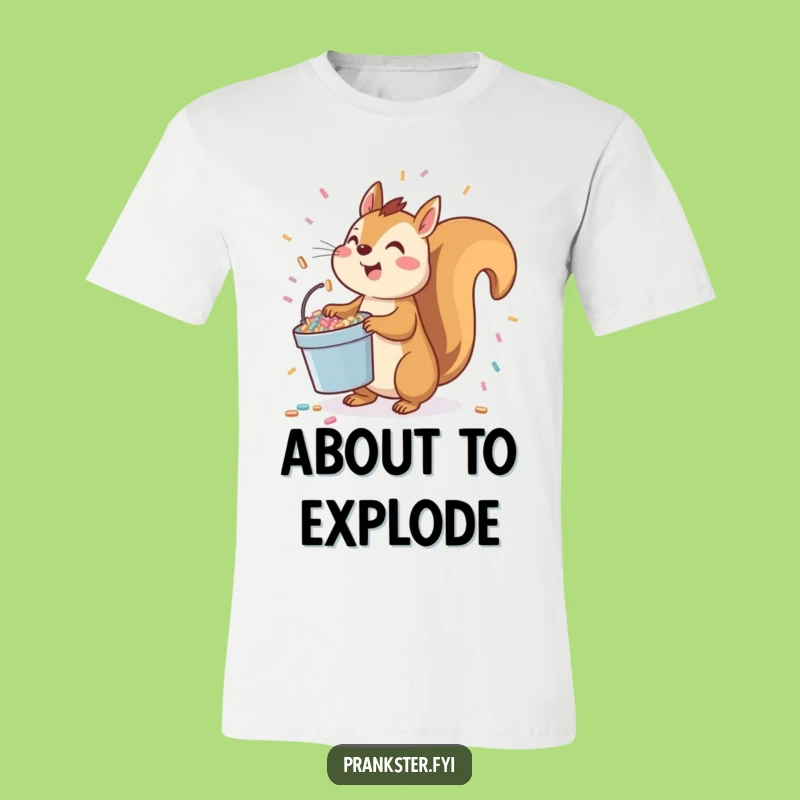 Funny Squirrel Confetti Toss T-Shirt: Playful Party Tee, Celebration Gift