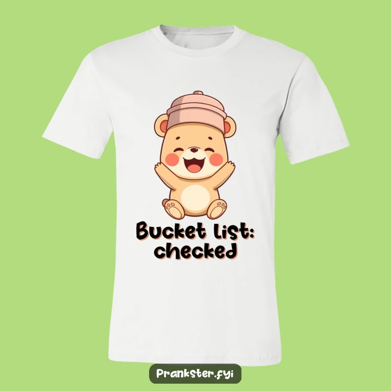 Funny Bear Cub Bucket Head T-Shirt: Giggle-Inducing Apparel for a Hilarious Look!