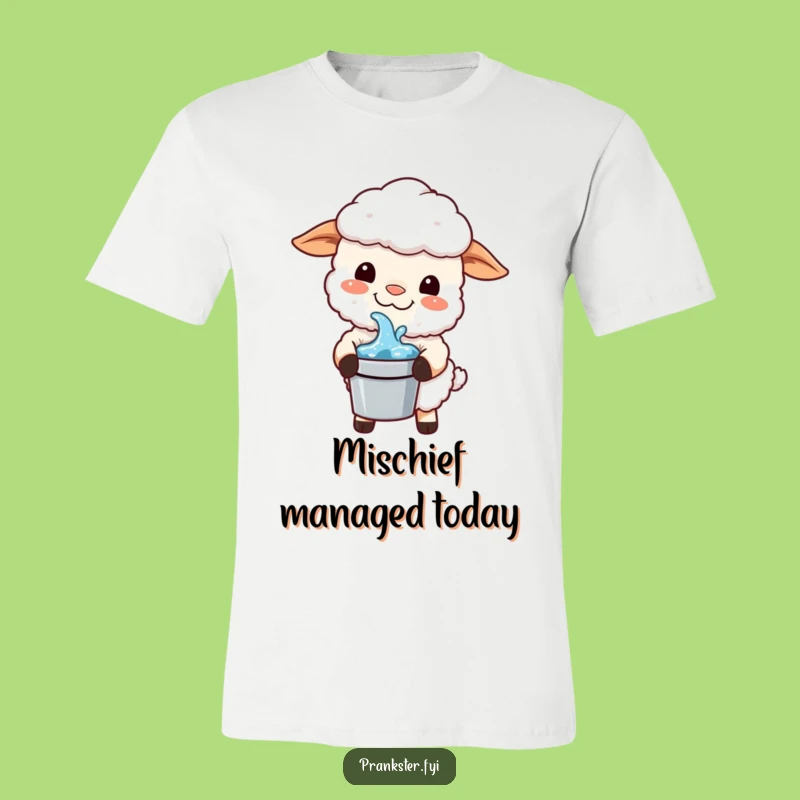 Funny Kawaii Sheep T-Shirt: Prankster Power, Perfect Gift for Jokers!