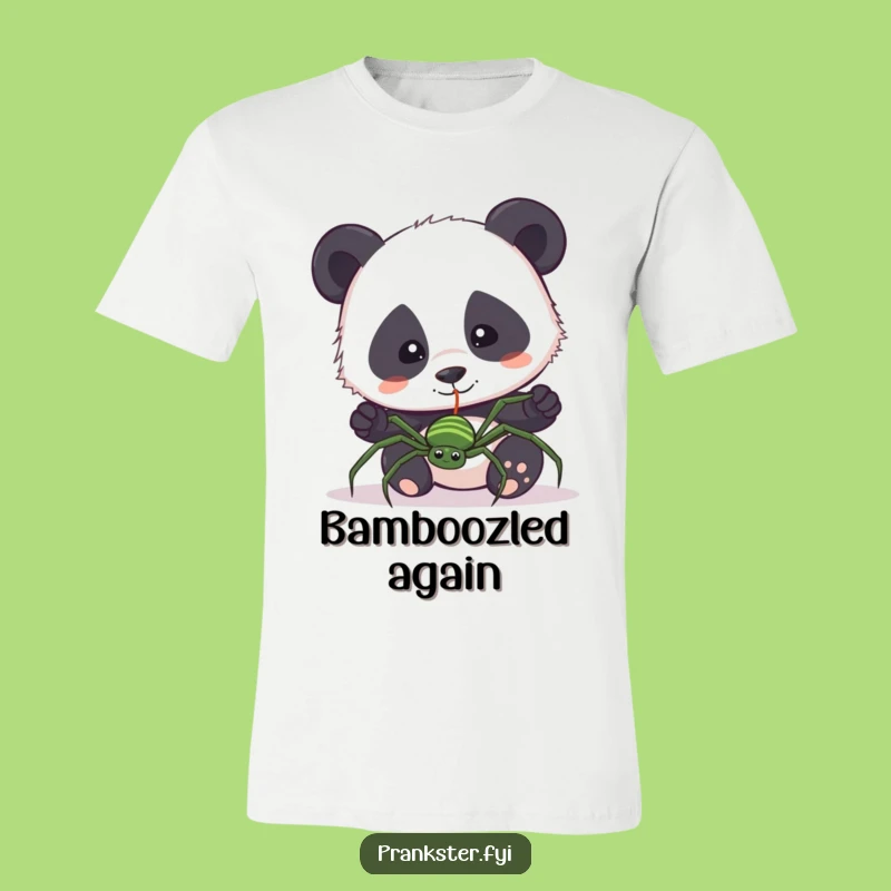 Funny Panda Spider T-Shirt: Surprised Critter Tee, Perfect Shocked Apparel