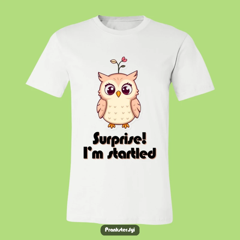 Funny Surprised Owl T-Shirt: Wear Your Shocking Humor Proudly