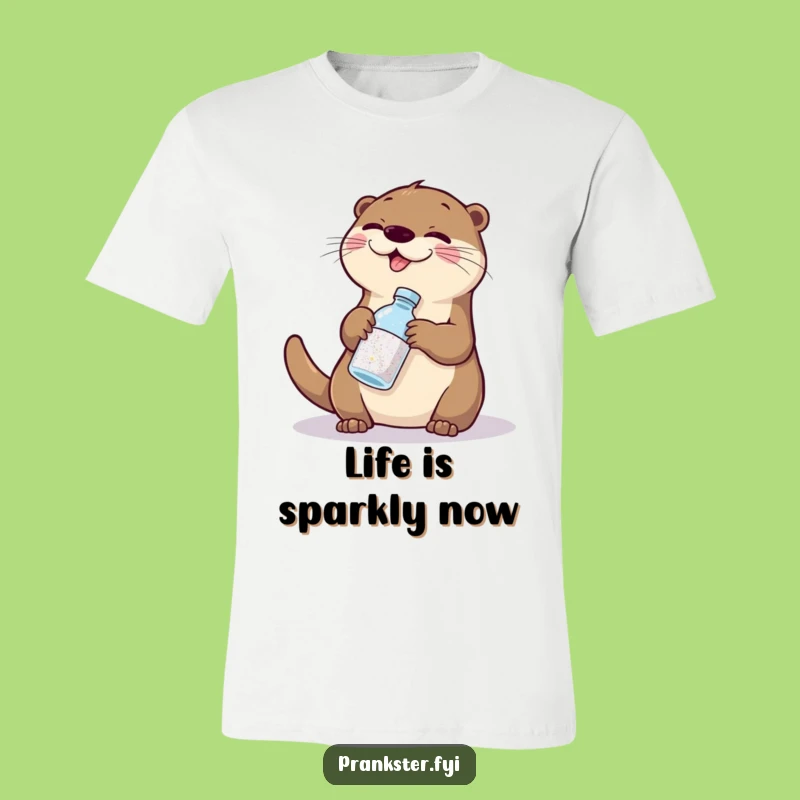 Funny Otter Glitter Swap T-Shirt: Comedic Apparel for Fun Lovers