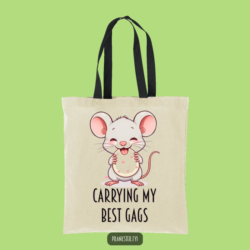 Funny Mouse Whoopee Cushion Tote Bag - Hilarious Accessory for Pranksters