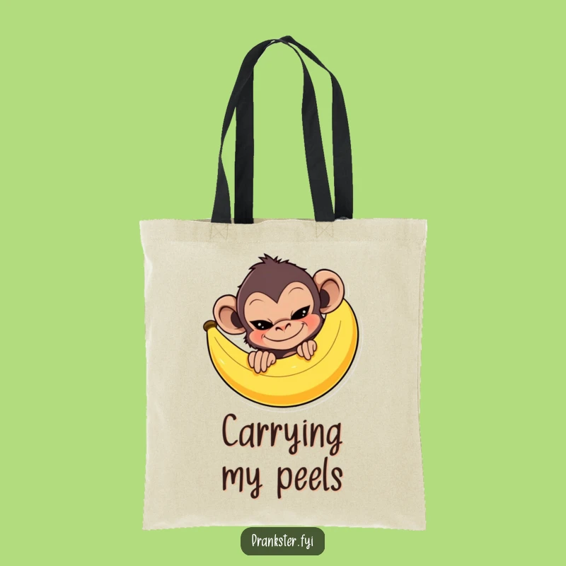 Funny Monkey Banana Tote Bag: Mischievous Prankster, Great Funny Gift!