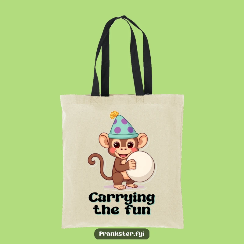 Funny Monkey Prank Tote Bag: Carry Your Jokes Around - Hilarious Gift!