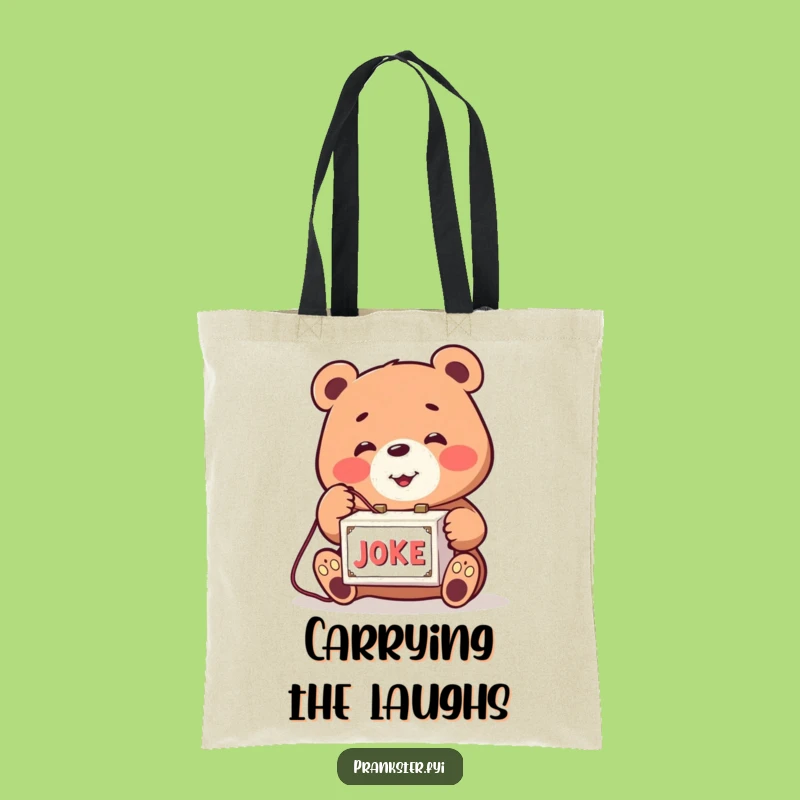 Funny Bear Joke Box Tote Bag: Prankster Carry-All, Perfect Gag Accessory
