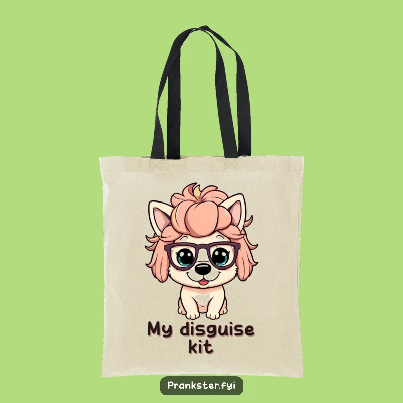 Funny Dog Wig Tote Bag - Carry Your Fun with this Humorous Dog