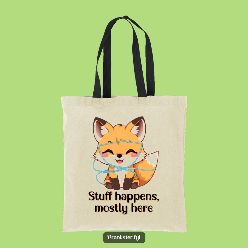 Funny Fox Cub Silly String Tote Bag - Carry Your Fun Everywhere