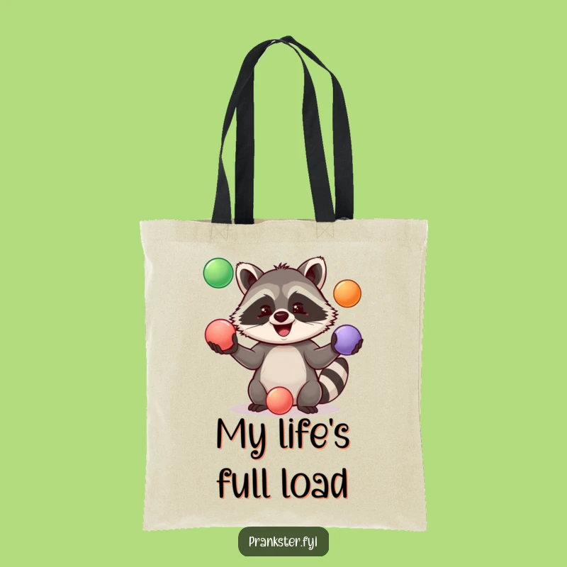 Funny Jolly Raccoon Juggling Tote Bag - A Hilarious and Practical Accessory