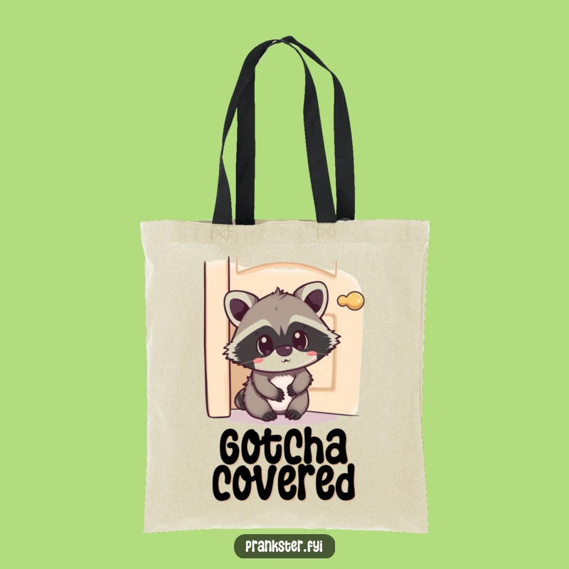 Funny Kawaii Raccoon Tote Bag Hiding Surprise - Chic & Playful Accessory