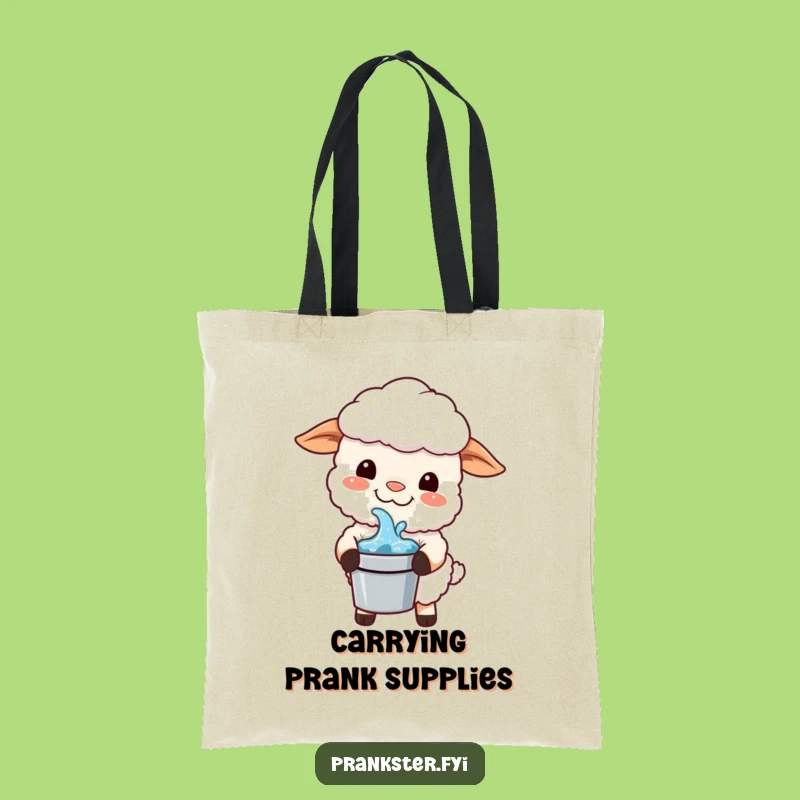Funny Kawaii Sheep Tote Bag: Prank Ready, Perfect Gift for Mischief Makers!