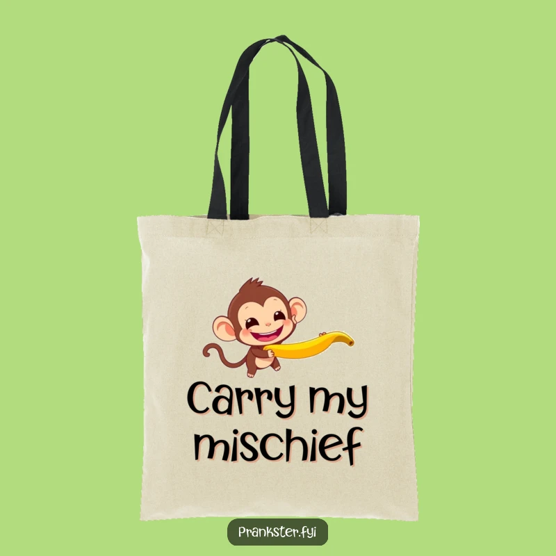 Funny Monkey Banana Peel Tote Bag: Carry Your Shenanigans in Style!
