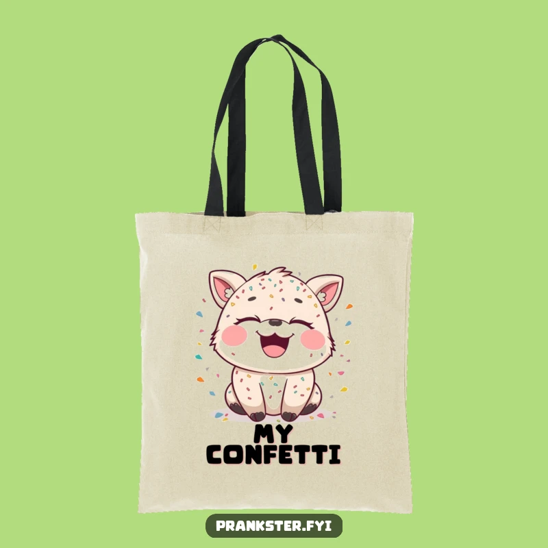 Funny Confetti Animal Tote Bag - Chic & Hilarious Party Essential Gift